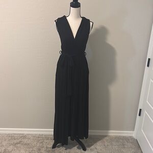 Free People Black Sleeveless Wide Leg Jumpsuit